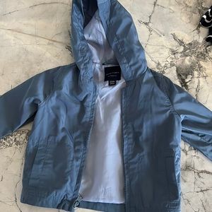 Light blue rain jacket